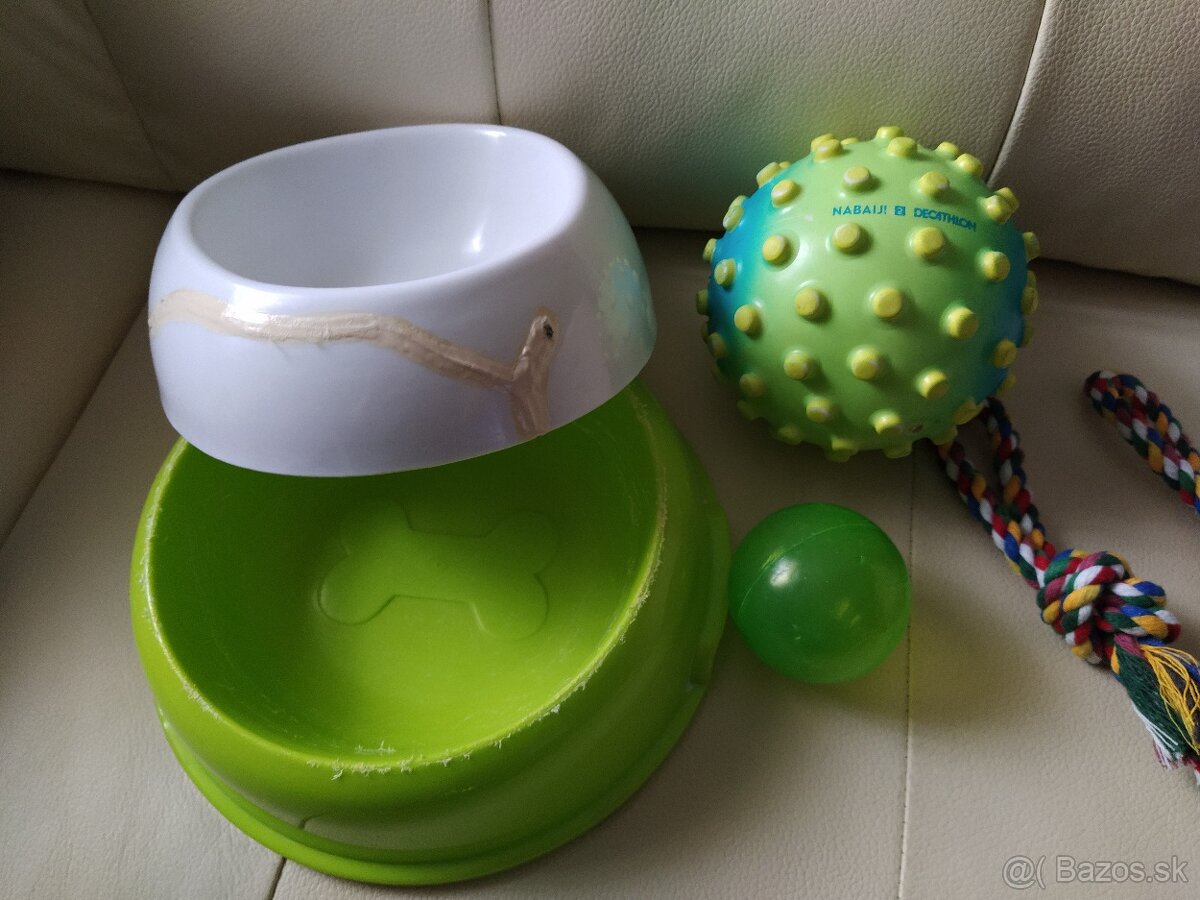 Sada pre psa: misky pre psa + 2 nové hračky (osobný odber) - 3