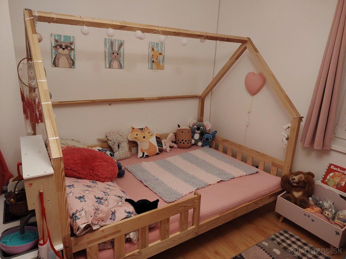 Posteľ domček Clasic so zábranou - 3