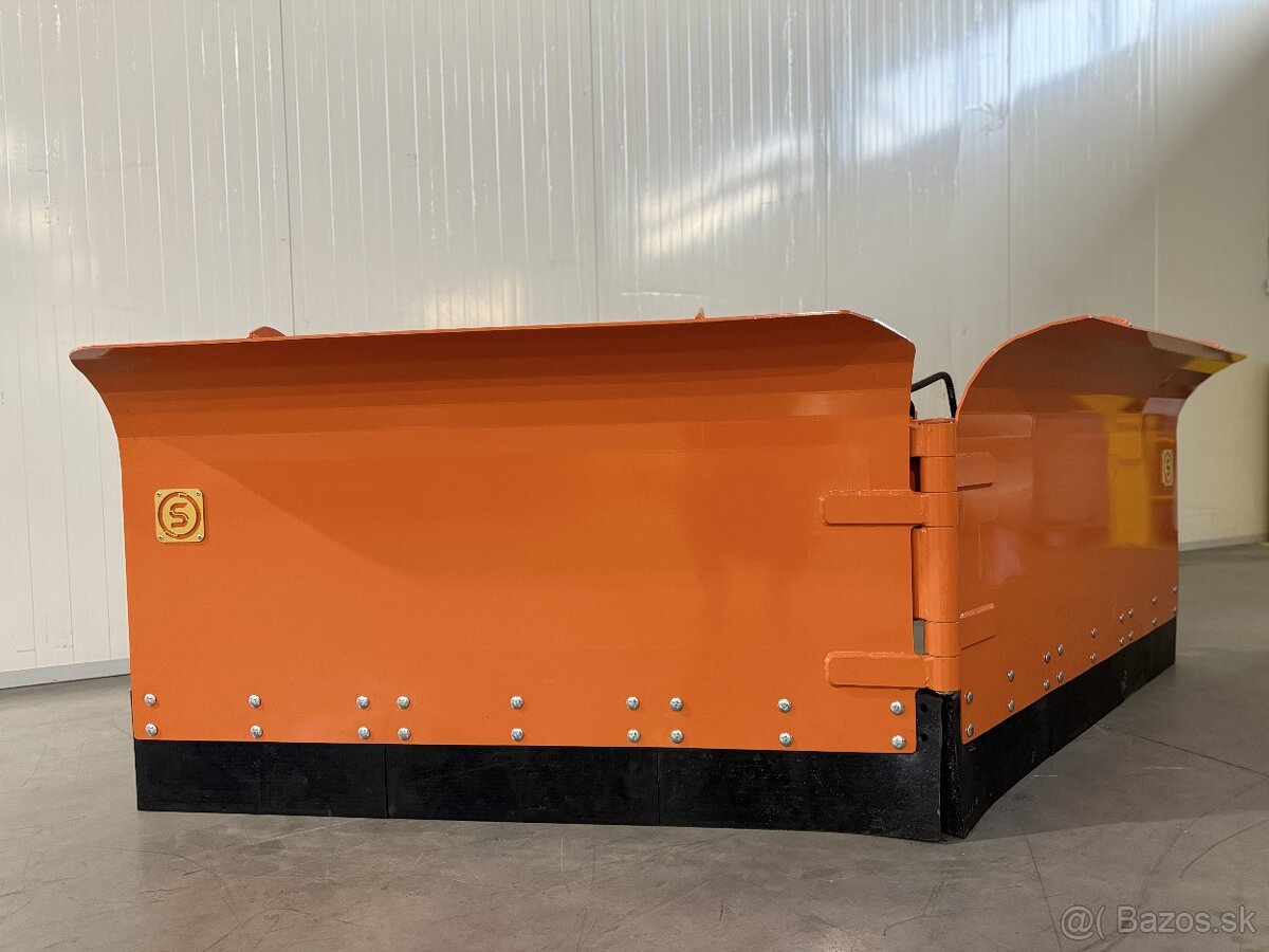 Snežný pluh 3m a 2,6m, radlica na sneh, šípka - 3