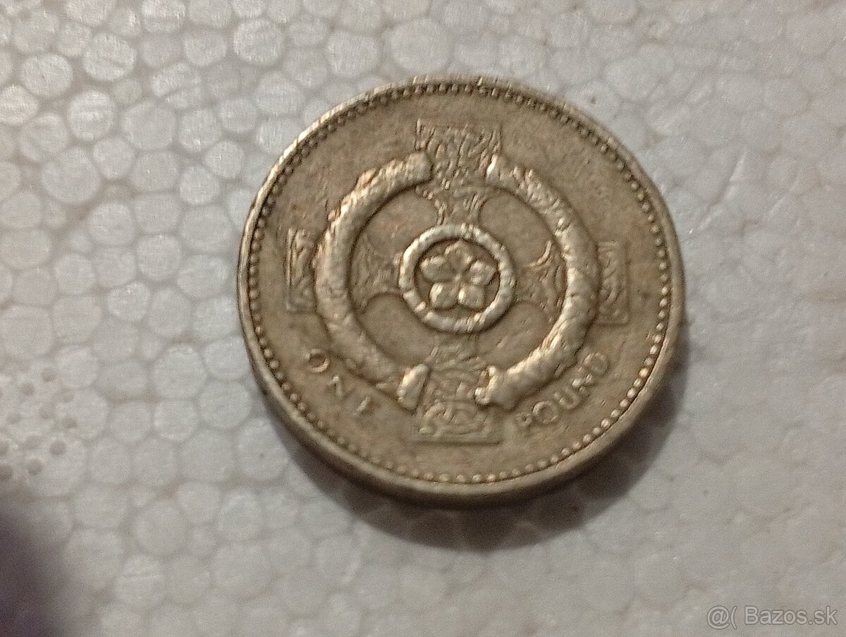 Predám veľmi vzácnu mincu One Pound 1996 error - 3