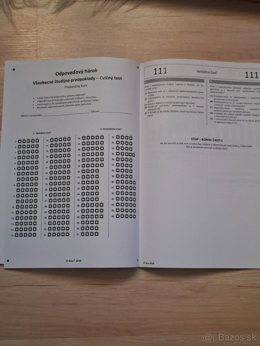 VŠP Scio testy - 3