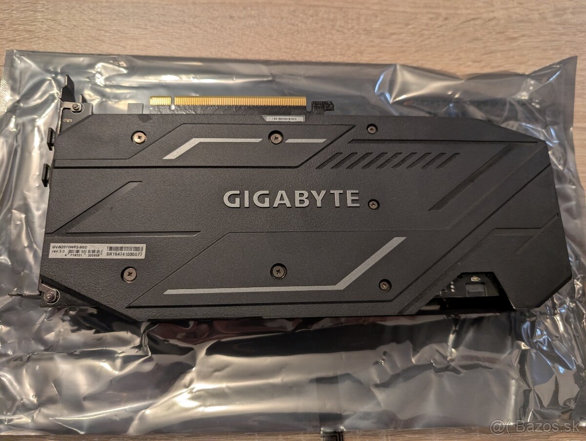 Grafická karta GIGABYTE GeForce RTX 2070 WINDFORCE 2X 8G - 3