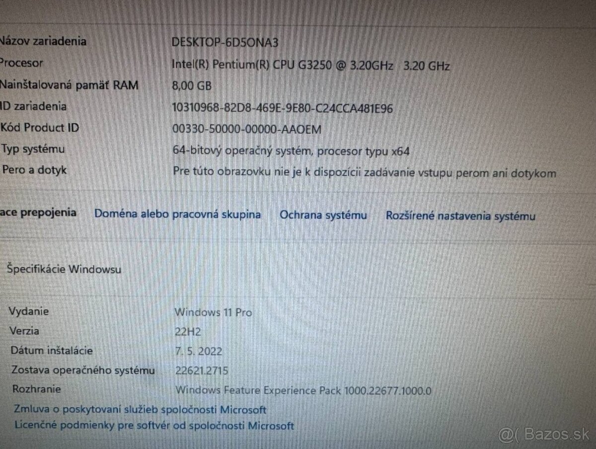 Počítač Dell 9020.Intel Pentium 2x3,20GHz.8gb ram.240g SSD - 3