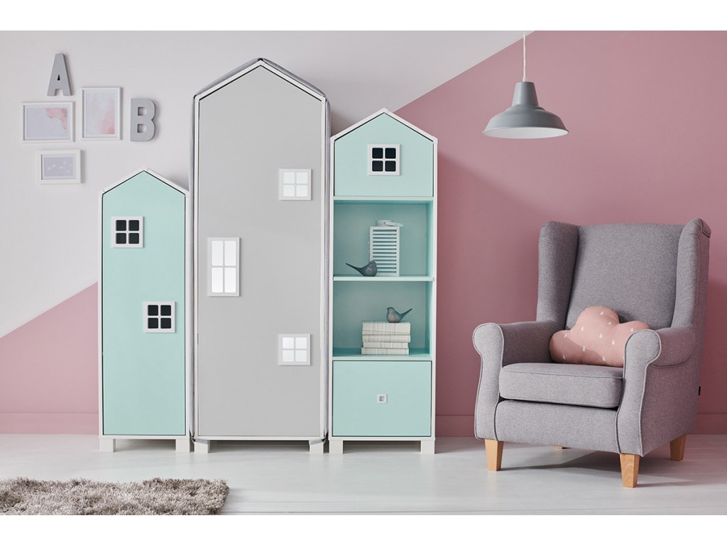 2x Detská skriňa domček City - 3