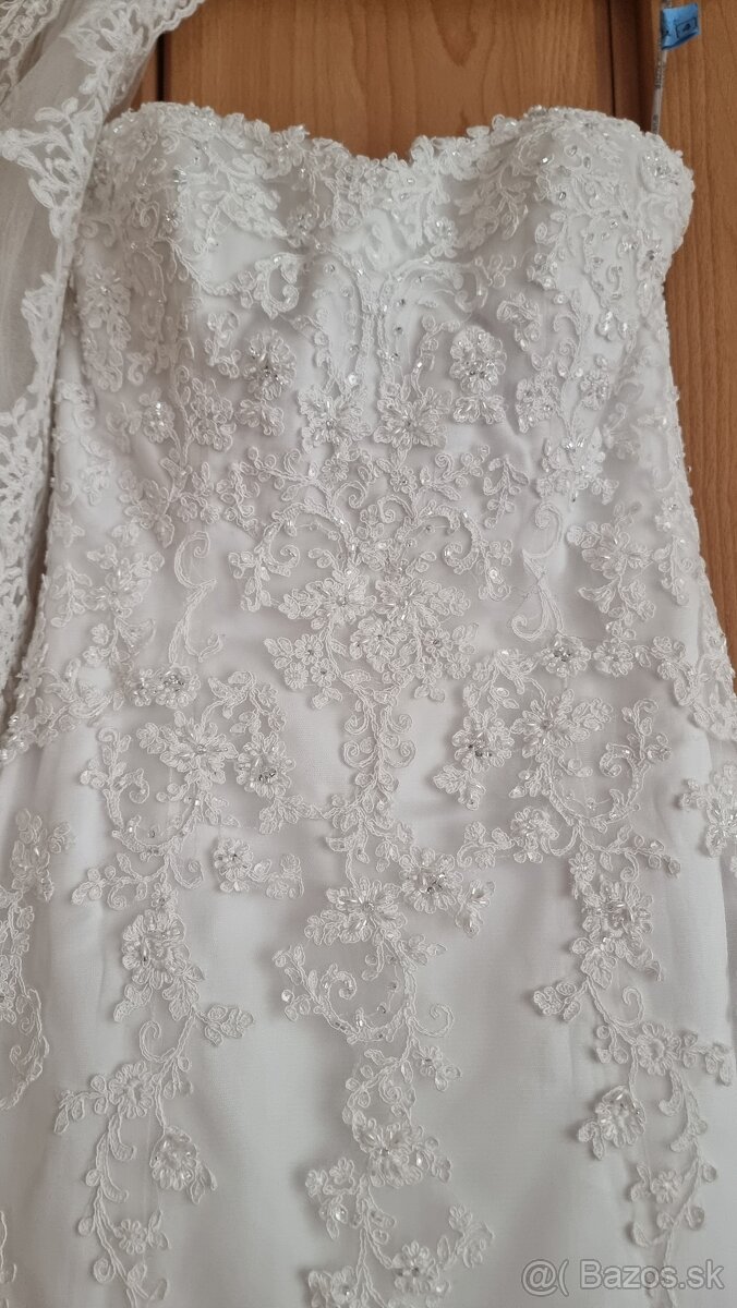Predám nádherné svadobné šaty - 3