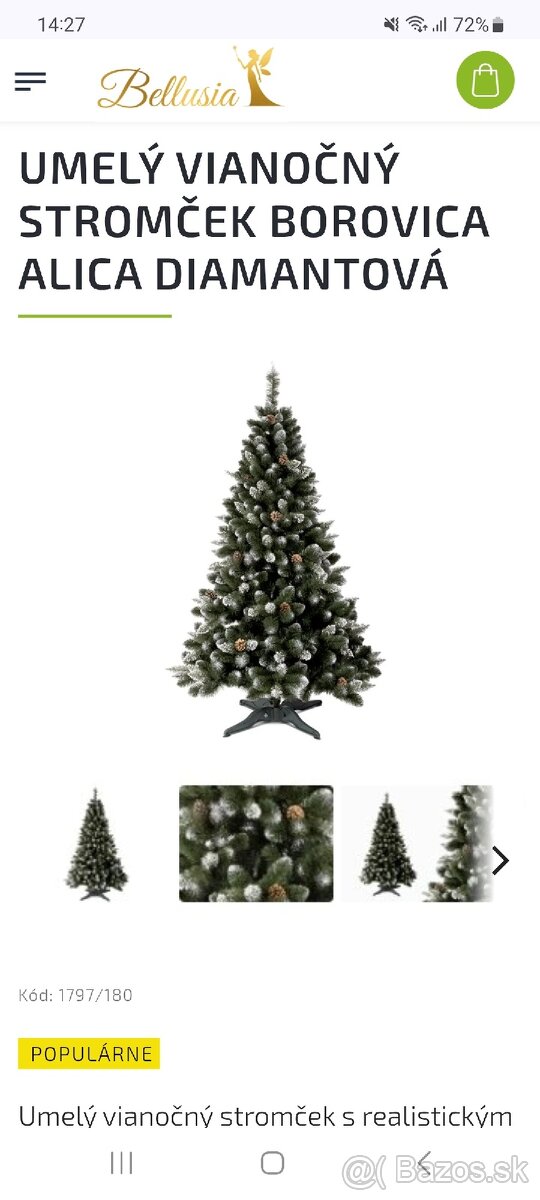 Stromček Alica diamantová 180cm - 3