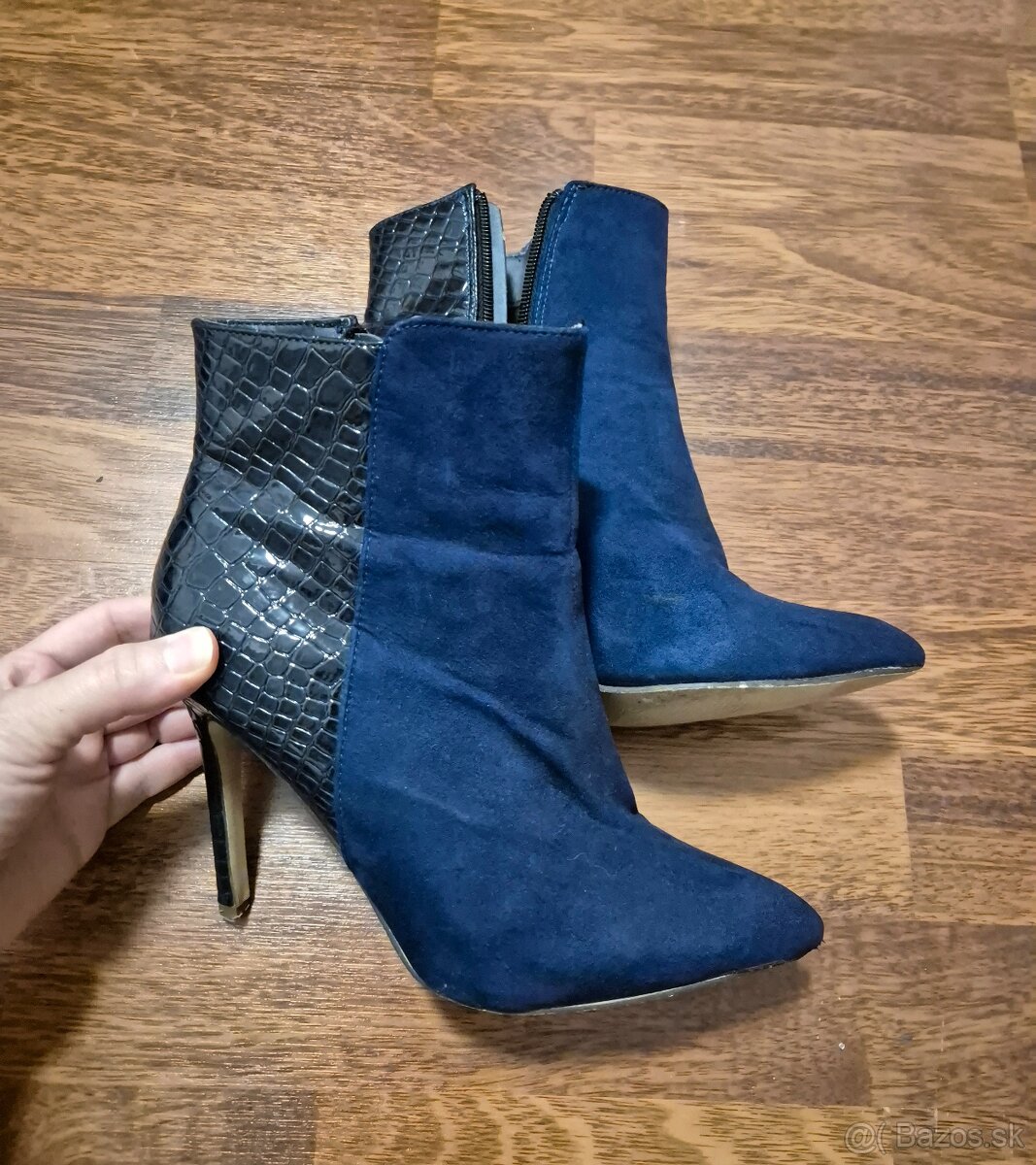 Dámske modré čižmy - 3