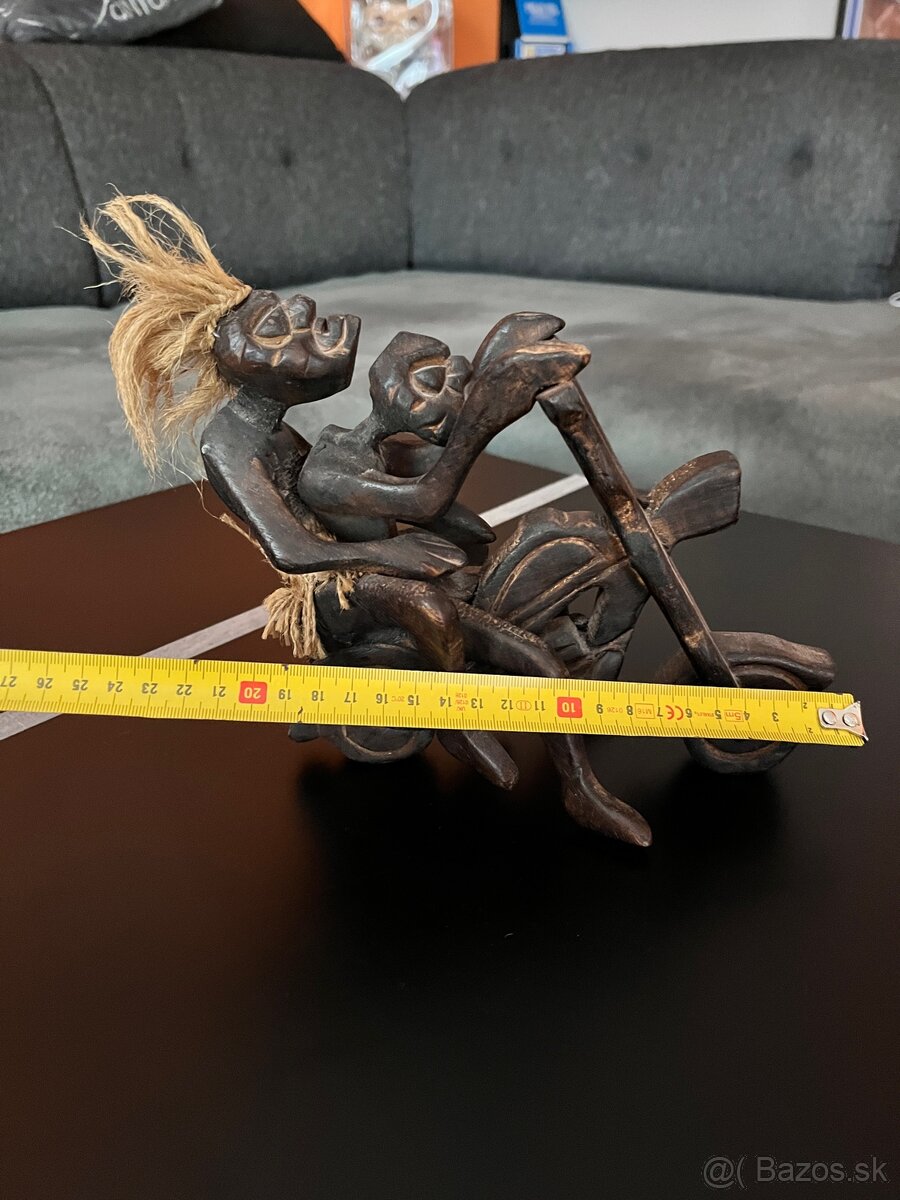 Drevená soška - Motorkári - 3