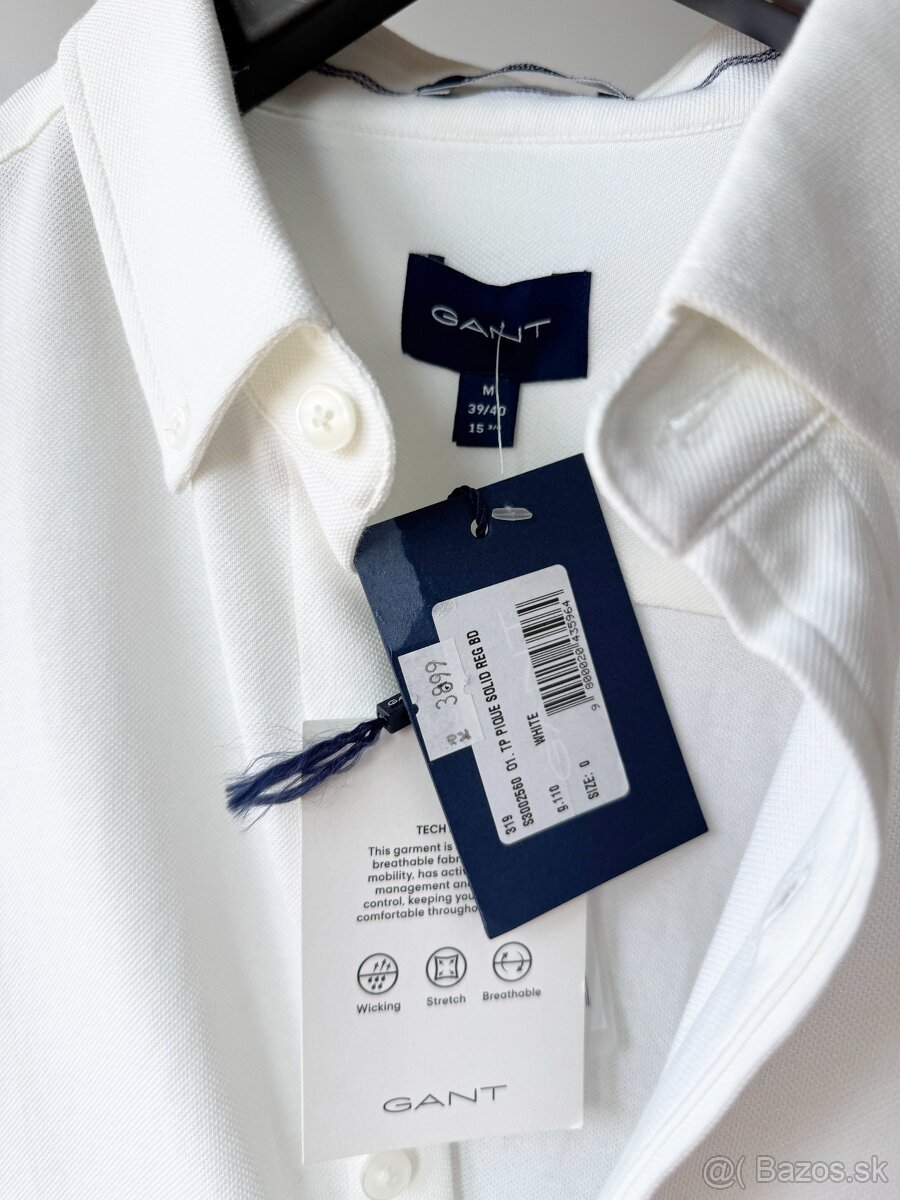 Nová GANT biela pánska košeľa s visačkami veľkost M - 3