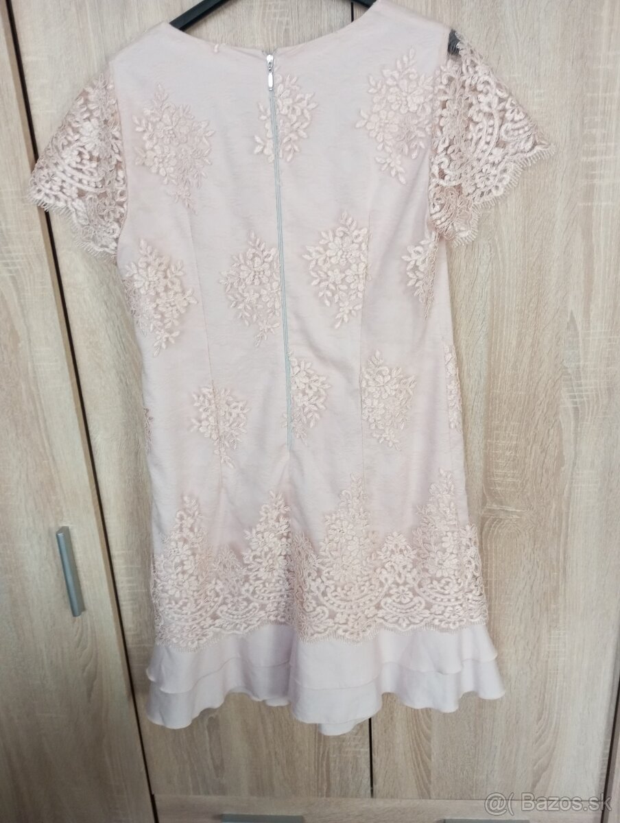 Spoločenské marhulove šaty L/xl - 3