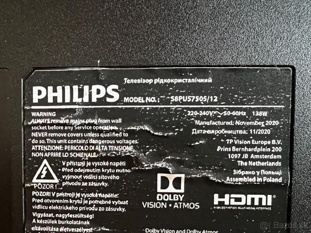 UK UltraHD Smart TV Philips 58PUS7505/12 - 3
