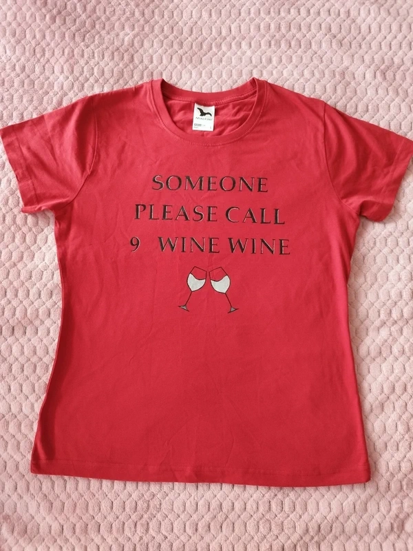 Maľované tričko Wine L dámske - 3