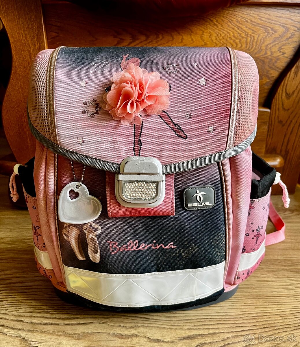 Školská taška Belmil Ballerina - set peračník, vak - 3