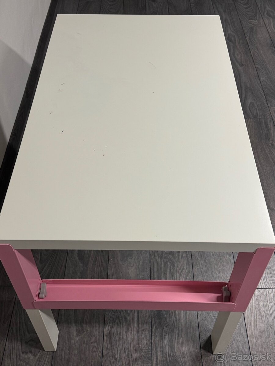Predam IKEA PAHL, Stol 96x58 cm vyskovo nastavitelny, ruzovy - 3