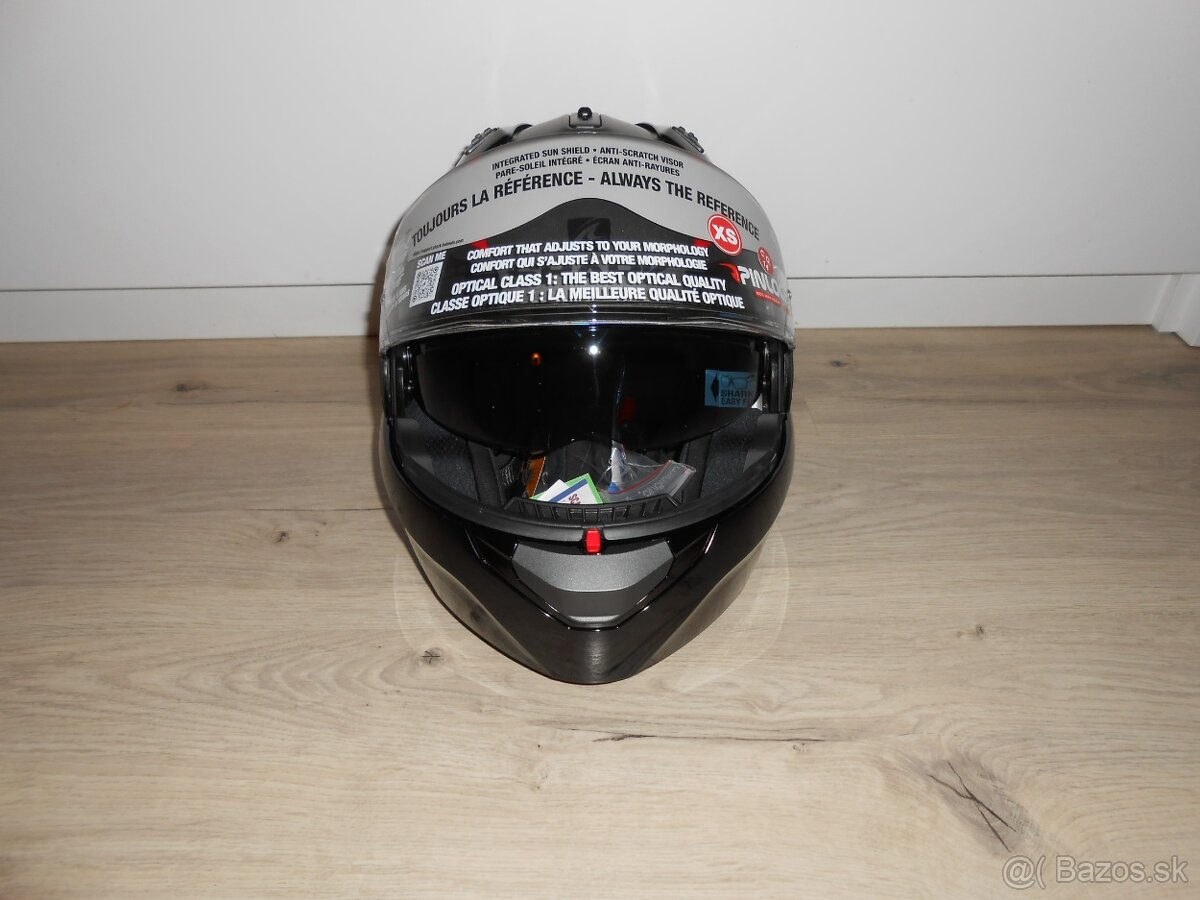 Predam krasnu novu moto prilbu znacky SHARK EVO GT SEAN MAT - 3