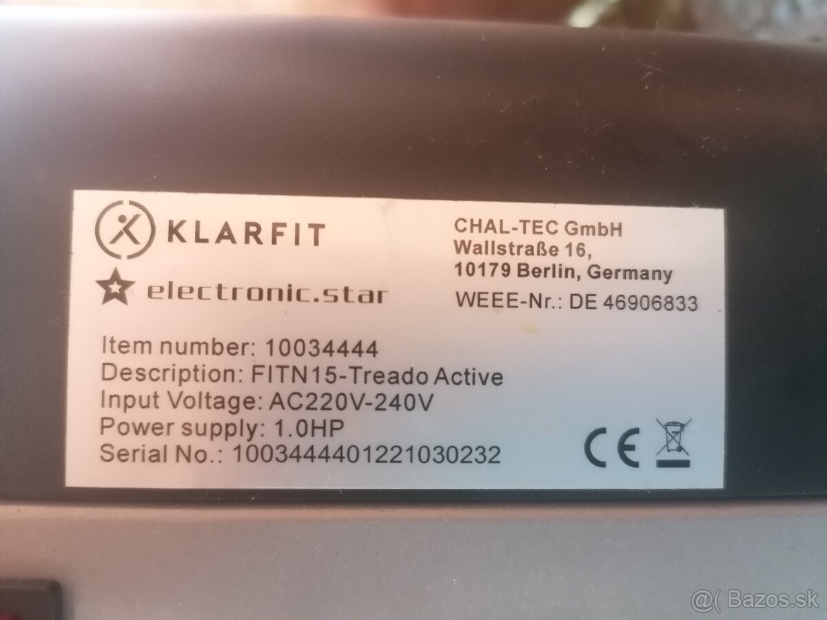 Bežecký pás Klarfit Treado Active Fitn-15 - 3