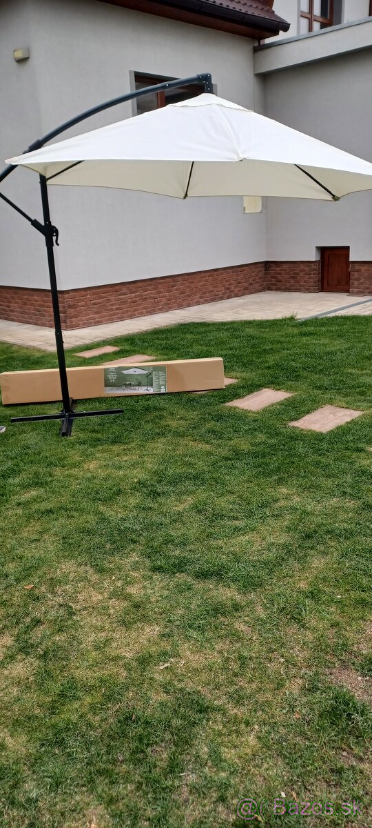 Slnečník biely 3m - 3