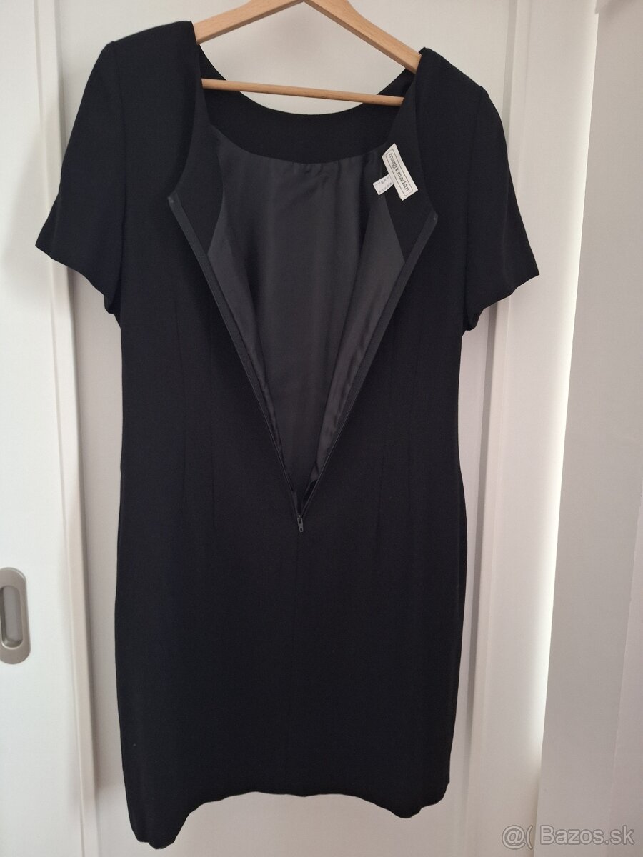 Čierne dámske púzdrové šaty -kokteilky - 3