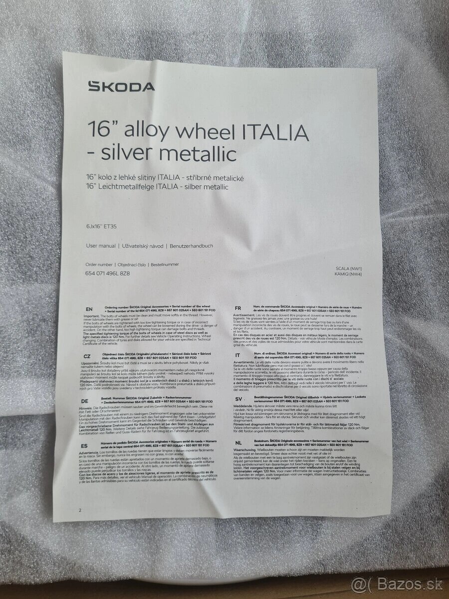 Alu R 16 ITALIA ŠKODA SCALA,KAMIQ. - 3