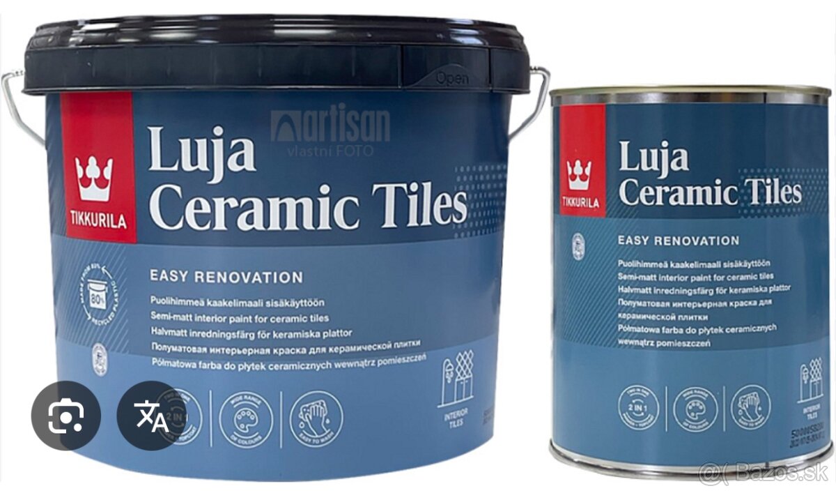 Tikkurila Luja Ceramic farba na obkladačky BIELA - 3