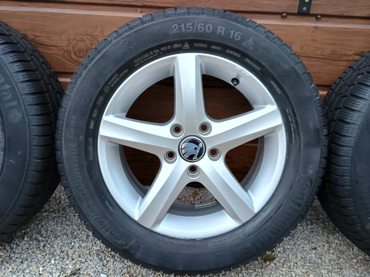 Zimná sada kolies originál Škoda Superb 3, 5x112 R16 - 3