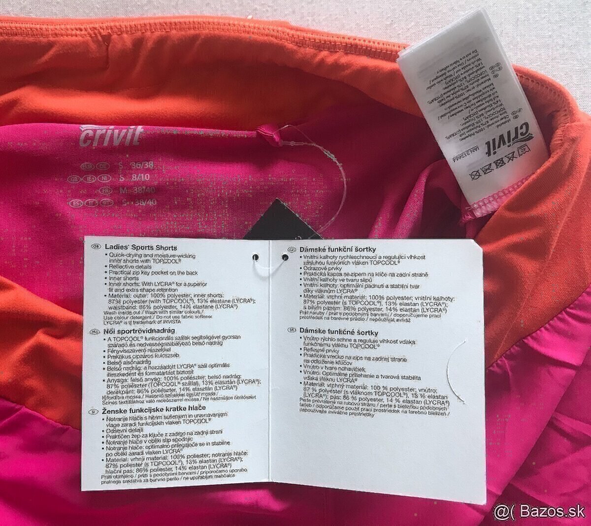 Damske ruzove sortky na sport / cvicenie, velkost S (36/38) - 3