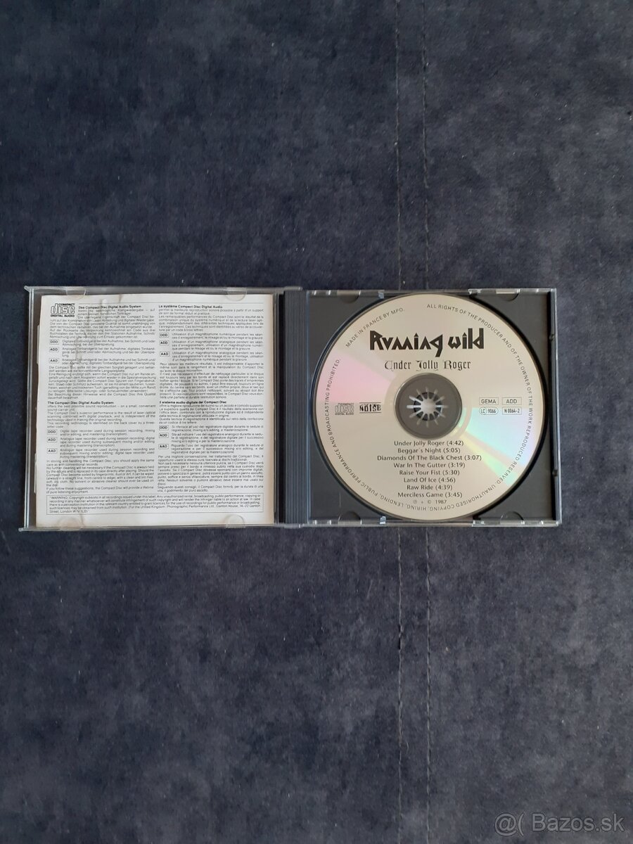 Predám originál CD Running Wild-Under Jolly Roger 1987 - 3