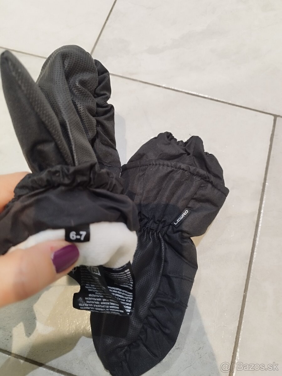 Detské zimné rukavice - palčiaky, 6-7r. - 3