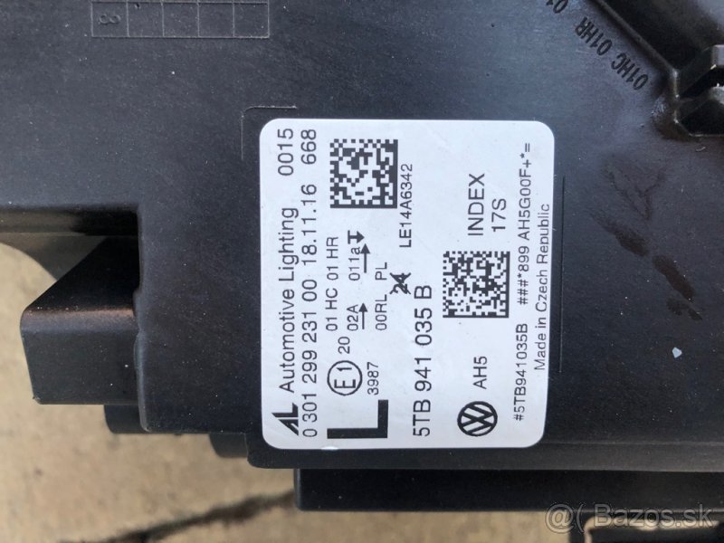 Led xenon Volkswagen touran ľavý - 3