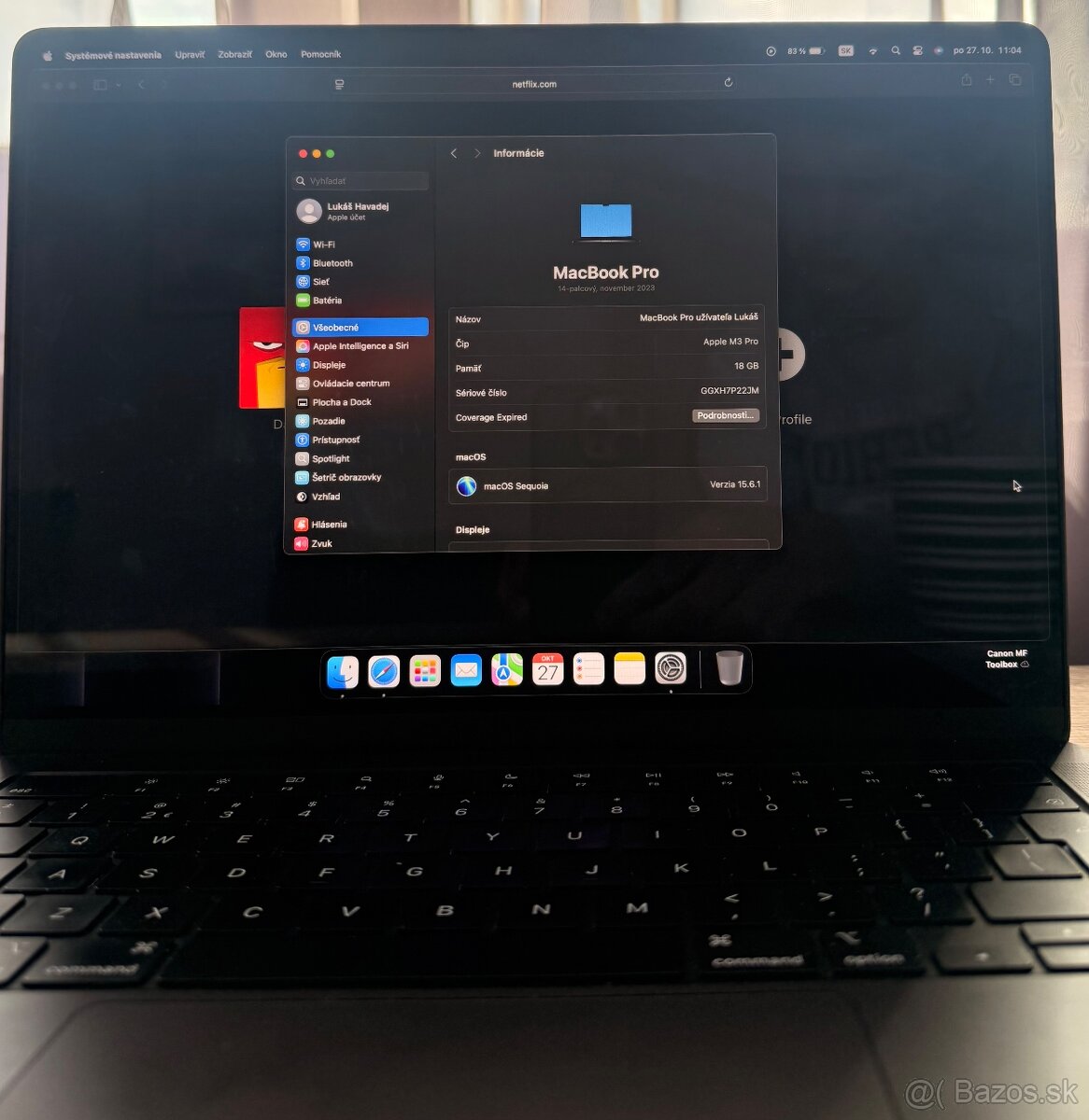 Predám Macbook M3 pro - 3