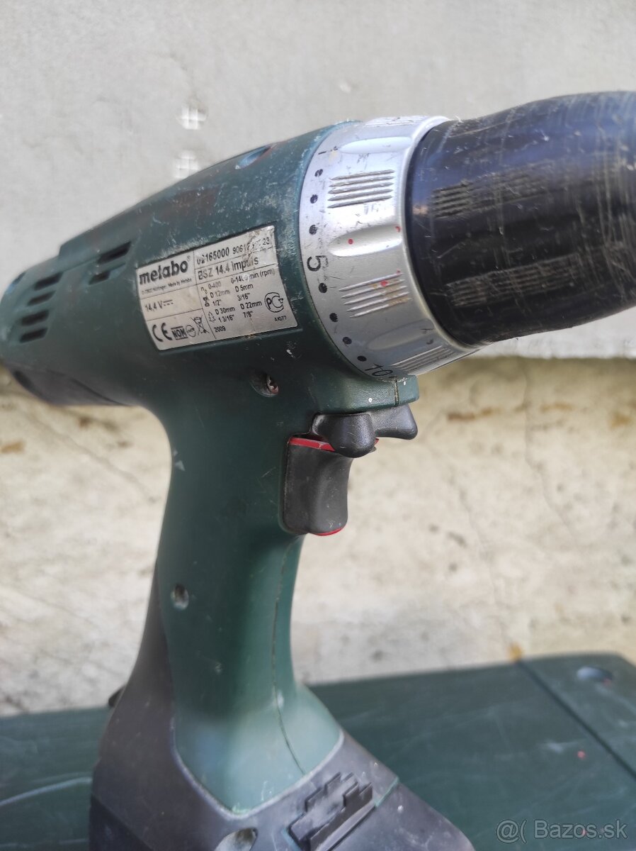 Predám set vrtačky Metabo BSZ 14.4 Impuls + 2x baterka - 3
