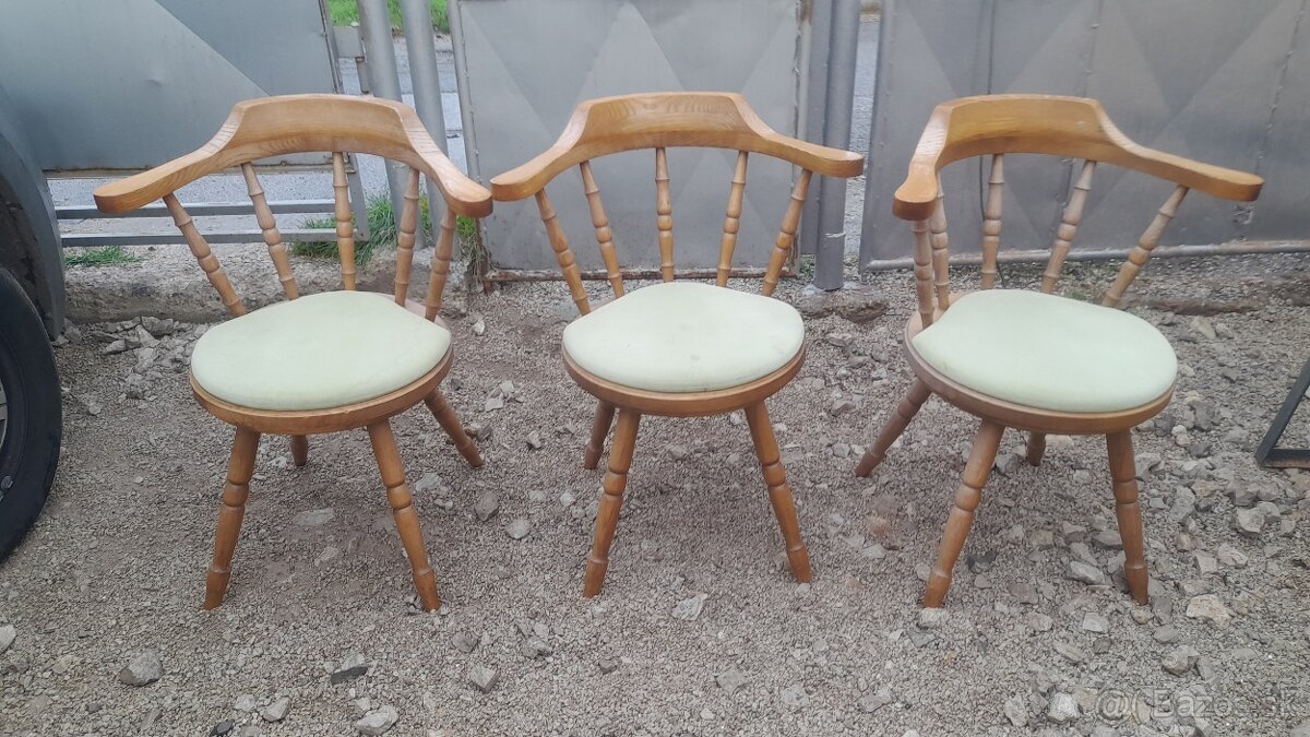 Rustikálne stoličky 3kusy 80eur - 3