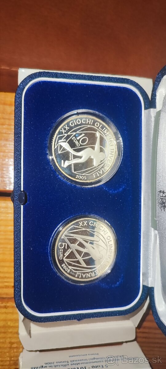 proof strieborné mince Taliansko Turín 2006 - 3