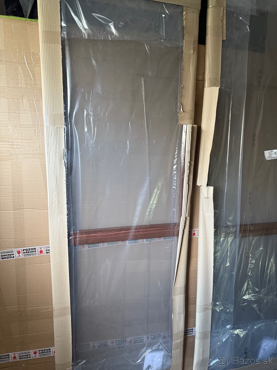 Dverná kovová sieťka 680 x 2025 mm pravé pánty, farba orech - 3