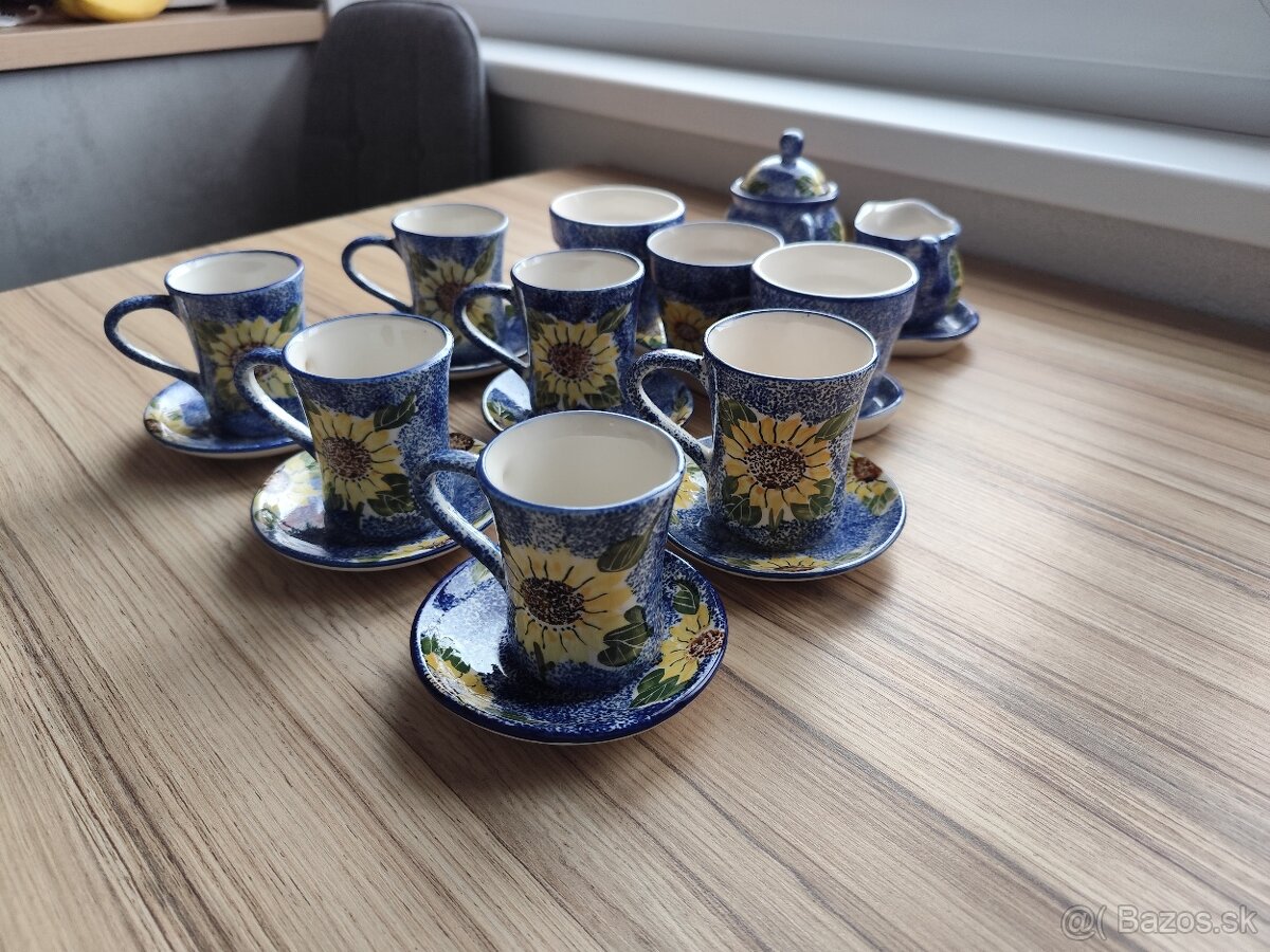 Keramická sada kávových šálok a podšálok - 3