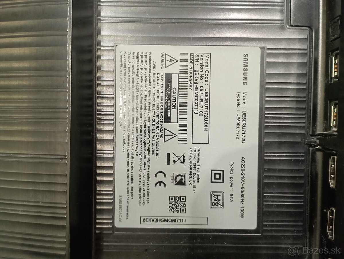 Nefunkčný Samsung UE50RU7172U - 3
