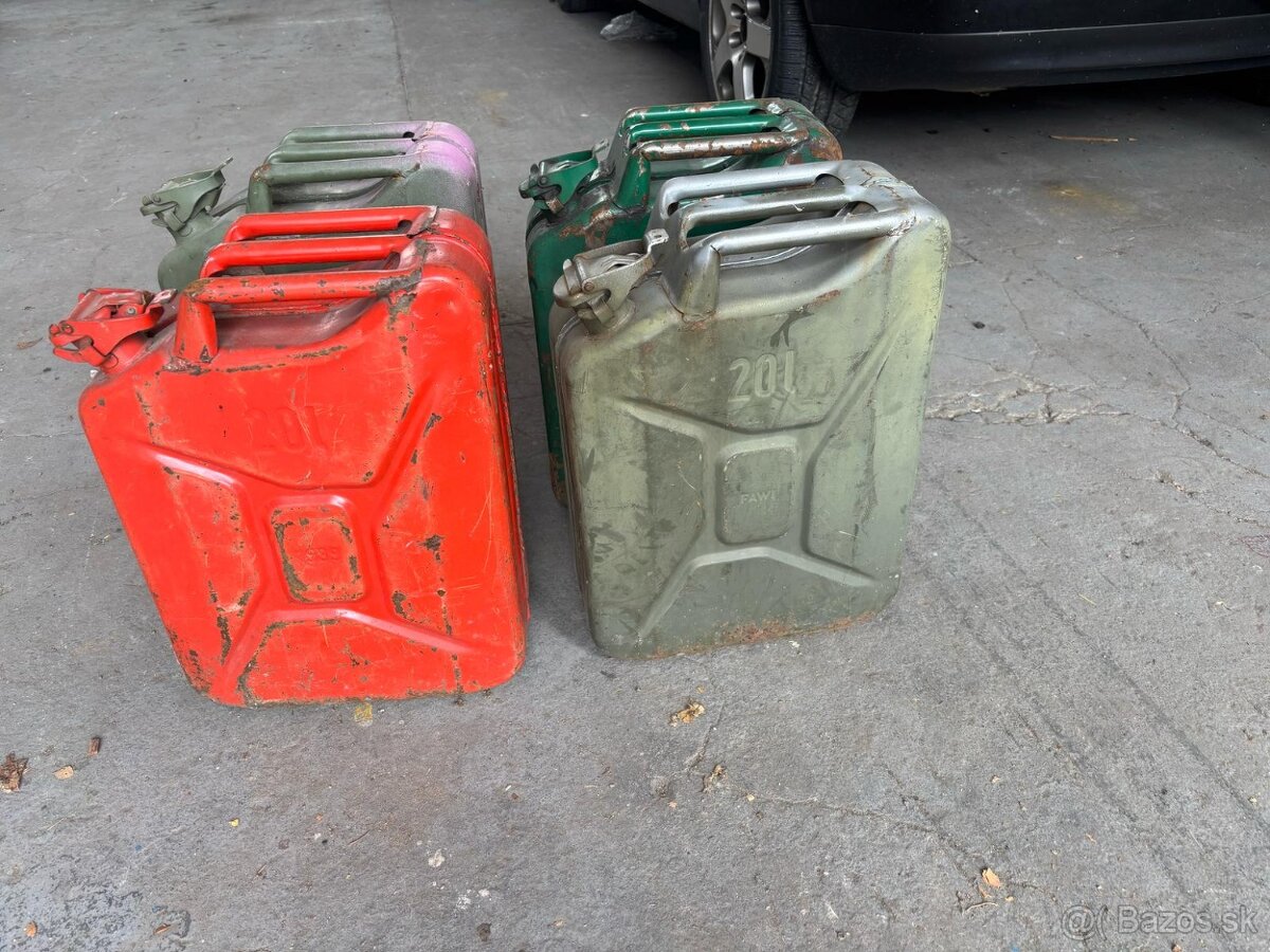 Predám dobové bandasky plechove 20l - 3