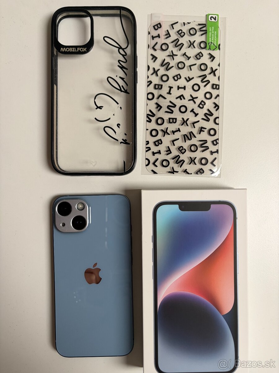 Predám iPhone 14 128gb modrý. Bol nosený v obale, má nalepen - 3