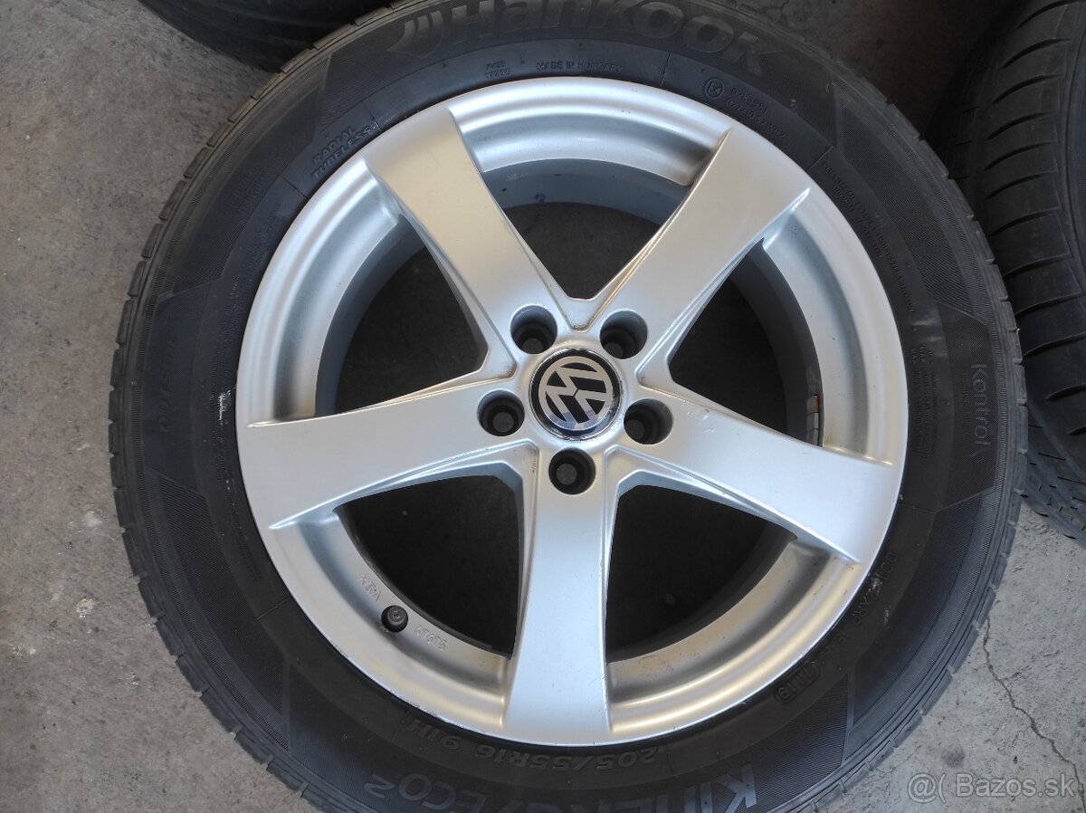 Alu disky 16" 5x100 VW 205/55 R16 - 3