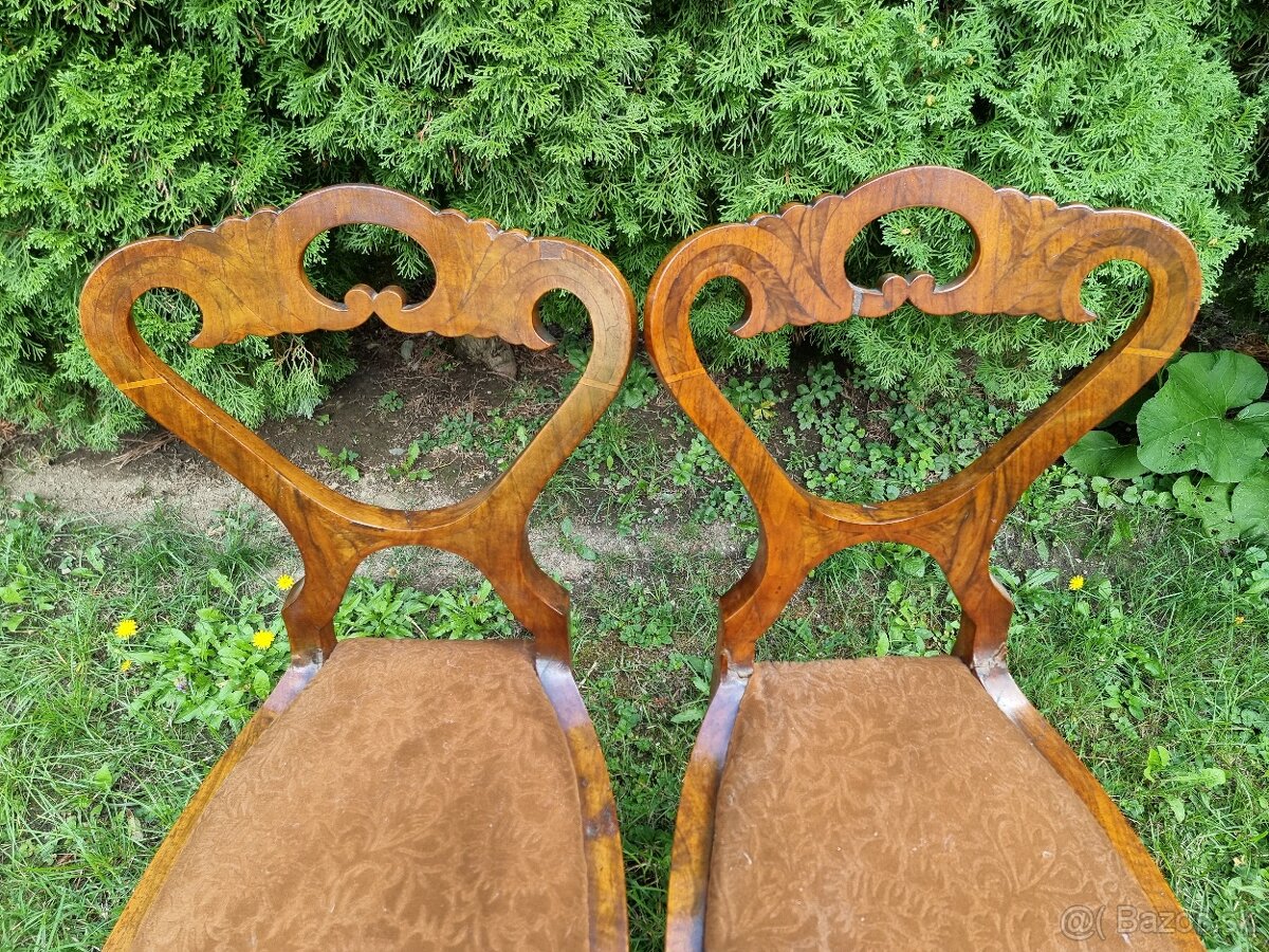 Biedermeier párové stoličky - 3