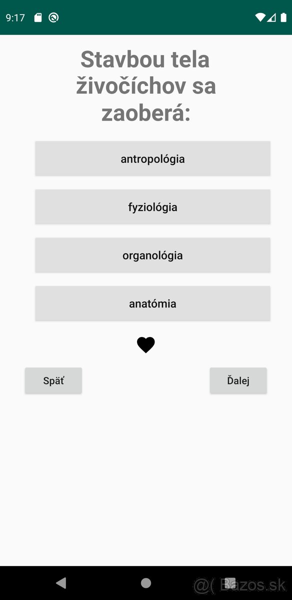 testovacia aplikacia, medicina prijimacky - 3