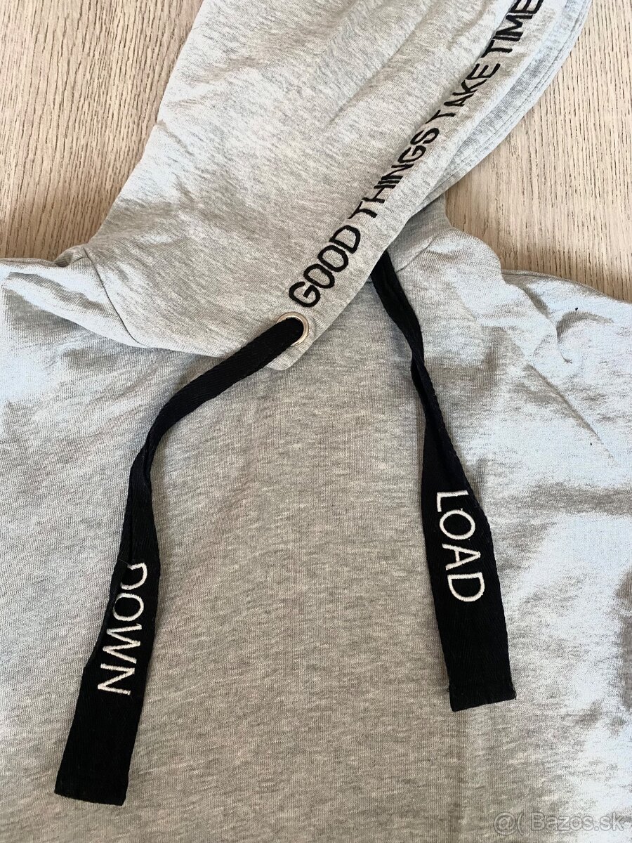 Dámska sivá mikina s nápisom - 3