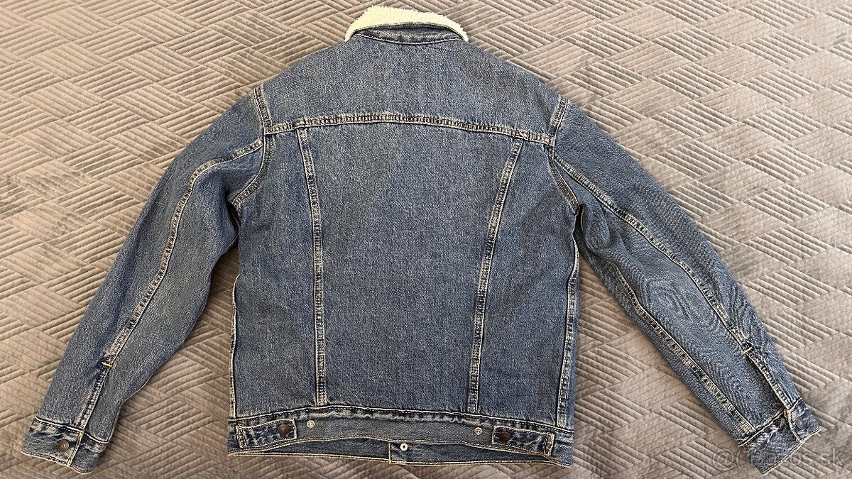 Pánska džínsová zateplená bunda LEVIS - veľkosť M - 3