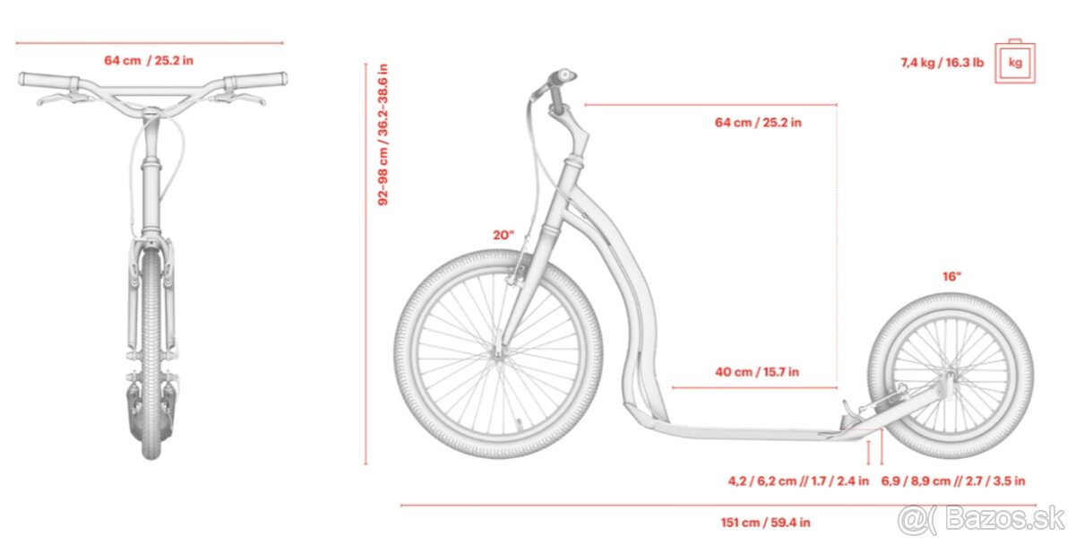 ZNÍŽENÁ CENA: Kolobežka Yedoo, čierna, pre dospelých - 3