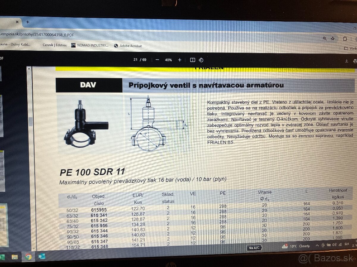 Ventil na vodovodnú prípojku - 3
