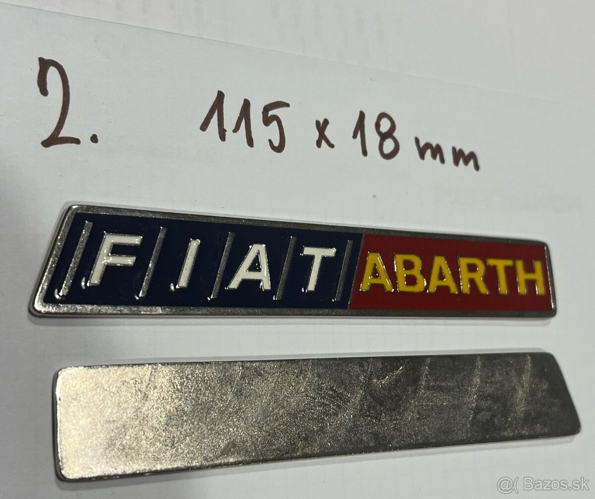 Nápisy Abarth, Fiat - 3