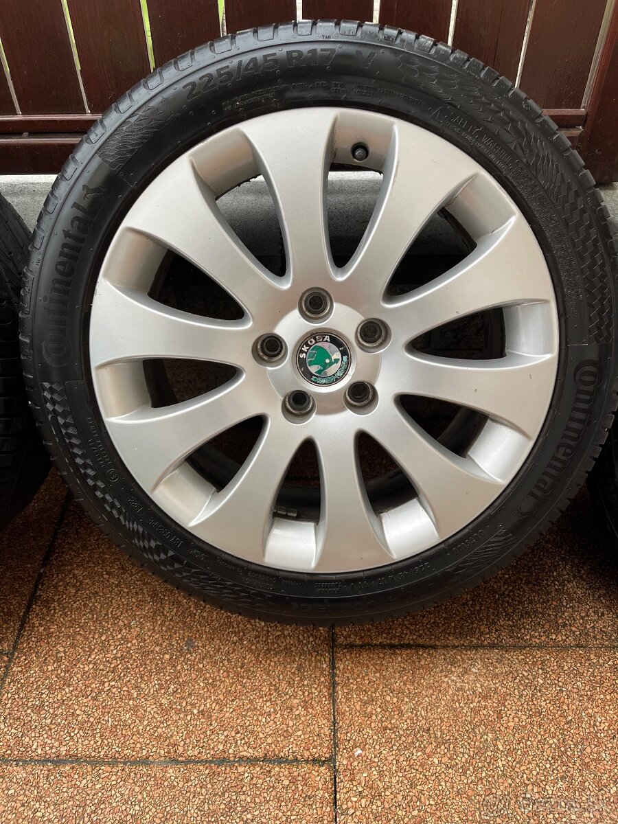 Disky Škoda Superb 2 + Letné pneu Comtinental - 3