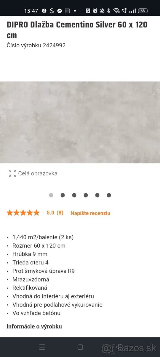 dlazba cementino 12.96m2 - 3