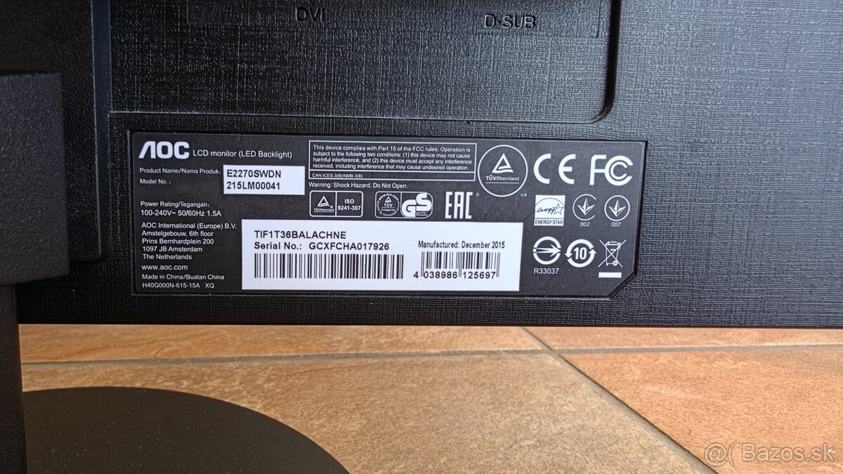 LCD monitor AOC 21,5" - 3