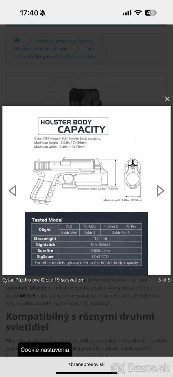 Predám nové pádlové púzdro Cytac - 3